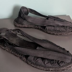 Mens Black Espadrilles